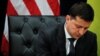 Ukraine's President Volodymyr Zelenskiy listens during a bilateral meeting with U.S. President Donald Trump on the sidelines of the 74th session of the United Nations General Assembly in New York, Sept. 25, 2019. 