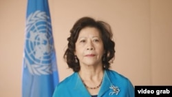 Noeleen Heyzer is a secretary-general's special envoy on Myanmar. (VOA Burmese/video screenshot)