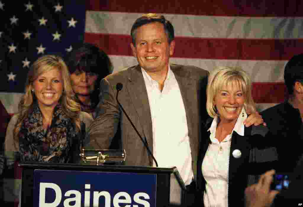 Sen.-elect Steve Daines (R-MT) in Bozeman, Montana, Nov. 4, 2014.