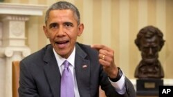 President Barack Obama speaks at the White House about Iran and Israeli Prime Minister Benjamin Netanyahu's speech to Congress, March 3, 2015.