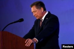 Republican US presidential candidate John Kasich speaks at the California GOP convention in Burlingame, California, US, April 29, 2016.