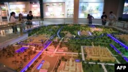 북한 '만수대해외개발회사그룹'이 건설에 참여한 캄보디아 '앙코르 파노라마 박물관' 내부.