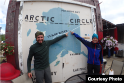 Yana and Slav at the beginning of their journey in Alaska