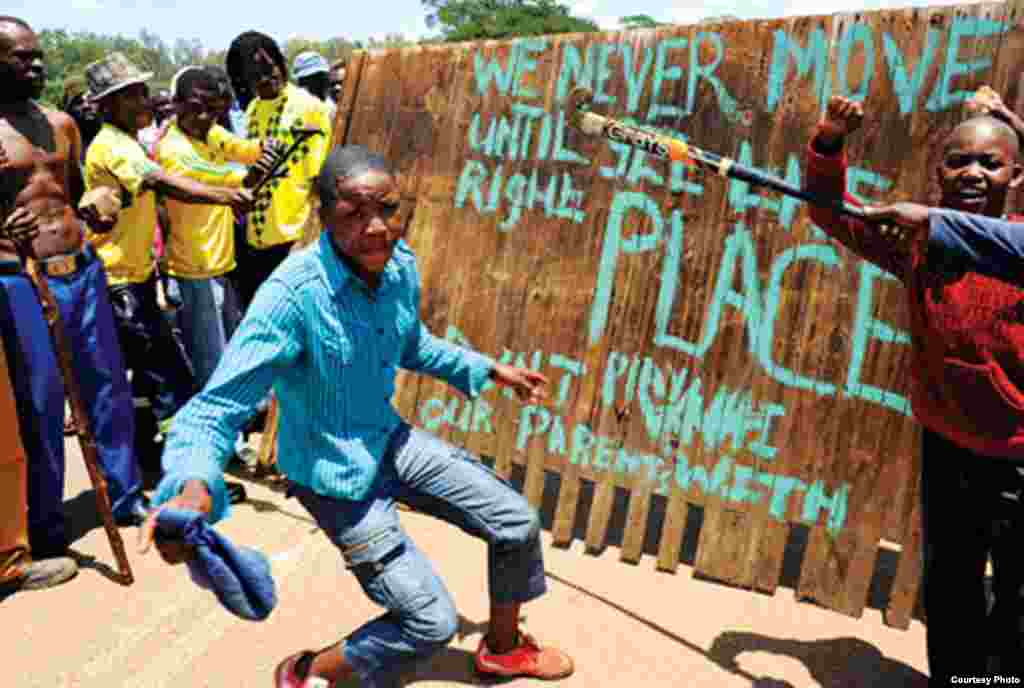 Members of AZAPO have participated in anti-government protests across South Africa in recent years. (Courtesy AZAPO)