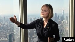 ლიზ ტრასი, ბრიტანეთის პრემიერ-მინისტრი ნიუ-იორკში გაეროს გენერალურ ასამბლეას ესწრება.