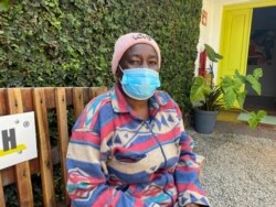 Forget Gutuza, 53, one of the counselors at the Friendship Bench, says COVID-19 is dominating her counseling lately. (Columbus Mavhunga/VOA)