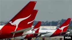 Aksi mogok kerja para tehnisi Qantas karena ketidaksepakatan upah dan kondisi kerja maskapai penerbangan nasional Australia ini (foto:dok).