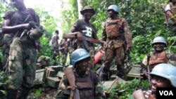 Des Casques bleus de la Monusco à Beni, dans le nord-est de la RDC.