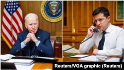 Foto ilustrasi yang menunjukkan Presiden AS Joe Biden (kiri) dan Presiden Ukraina Volodymyr Zelenskys. (Foto: Reuters)