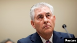 រូបឯកសារ៖ លោក Rex Tillerson នាយក​ប្រតិបត្តិ​ក្រុមហ៊ុន​ប្រេង ExxonMobil។