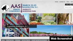 A screenshot of the web page of this year's annual conference of the Association for Asian Studies.