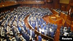 Parlemen Jepang meloloskan resolusi terkait keprihatinan atas masalah hak asasi di China hari Selasa (1/2).