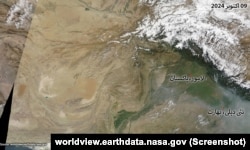 اکتوبر میں سیٹلائٹ سے لی گئی لاہور اور نئی دہلی کی تصاویر