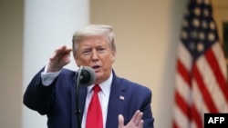 Presiden AS Donald Trump menghentikan pendanaan AS untuk WHO. (Foto: dok).