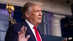 Predsednik Donald Tramp na konferenciji za novinare