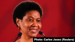 Phumzile Mlambo-Ngcuka, UN Women Executive Director speaks during a news conference at the National Palace in Mexico City, Mexico, May 29, 2019. REUTERS/Carlos Jasso