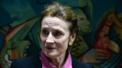 FILE - UNICEF Executive Director Henrietta Fore is pictured during an interview with AFP on April 3, 2019.