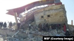Doctors Without Borders provided this image of a hospital, ruined in airstrikes, that it has supported in northern Syria's Idlib province, Feb. 15 2016.