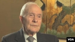 Former U.S. National Security Adviser Brent Scowcroft at prior VOA interview, undated file image (VOA).