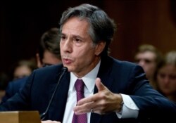 FILE - Then-Deputy Secretary of State Antony Blinken testifies on Capitol Hill in Washington, September 29, 2016, before the Senate Foreign Relations Committee hearing on Syria.