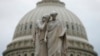 FILE - The statue of Grief and History stands in front of the U.S. Capitol Dome in Washington, Oct. 16, 2013. 