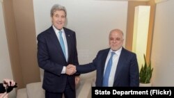 Američki državni sekretar Džon Keri i irački premijer Hajder al-Abadi