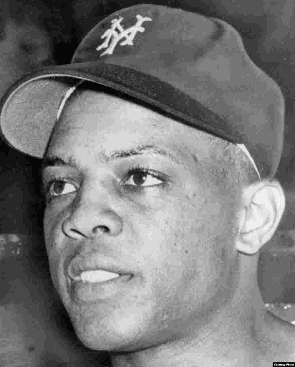 Baseball player Willie Mays is seen in a photo during his 1951 rookie year. (Courtesy of Wendi Perry, Curator of Doleman Black Heritage Museum)