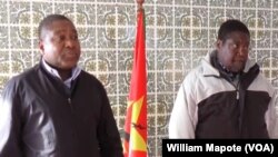 Le chef de l'état mozambicain Filipe Nyusi et le chef de l'ex-rébellion devenue opposition, la Renamo, Ossufo Momade (archives)