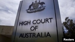 FILE - The High Court of Australia in Canberra, Australia, Oct. 15, 2014. 