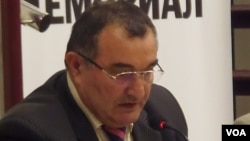 阿尔巴尼亚大使馆参赞吉奥卡。（美国之音白桦拍摄）