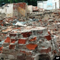 The remains of Phnom Penh's oldest training school, built in 1908 and demolished this year