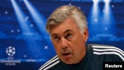 Carlo Ancelotti lors de sa presentation à Madrid, Espagne le 3 novembre 2014