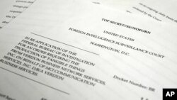 Copy of U.S. Foreign Intelligence Surveillance Court order requiring Verizon on an "ongoing, daily basis," to give the National Security Administration (NSA) information on all landline and mobile telephone calls of Verizon Business in its systems.