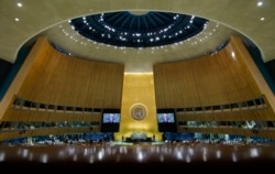 President Joe Biden addresses the 76th Session of the United Nations General Assembly at U.N. headquarters in New York, Sept. 21, 2021. (Eduardo Munoz/Pool Photo via AP)