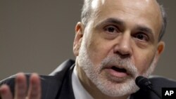 Federal Reserve Board Chairman Ben Bernanke gives a semiannual report to the Senate Banking Committee, July 17, 2012, on Capitol Hill in Washington.