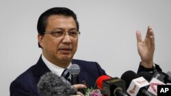 FILE - Malaysian Transport Minister Liow Tiong Lai