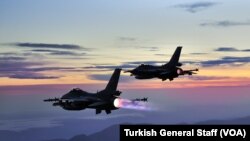 យន្តហោះ​​ធុន​​ F-16 ពីរ​គ្រឿង​របស់​តួកគី​។