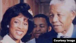 Julia A. Wilson with Nelson Mandela