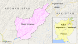 Map of Kunar province, Afghanistan