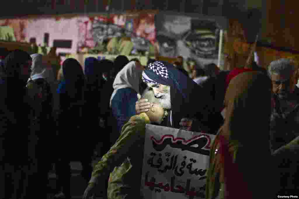 Celebrations Sunday evening in Cairo's Tahrir Square of Abdel Fattah el-Sissi's inauguration as Egypt's new president. Courtesy - Hamada Elrasam. 