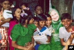 Maryam Kabeer Faye visiting Bangladesh in 2002.