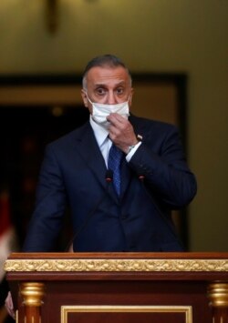 PM Irak, Mustafa al-Kadhimi di Baghdad, Irak, 2 September 2020. (REUTERS/Gonzalo Fuentes/Pool)