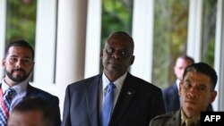 Waziri wa Ulinzi wa Marekani Lloyd Austin akiwa mjini Shangri-La nchini Singapore.