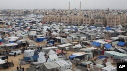 지난 27일 촬영한 가자지구 라파의 난민촌 (자료사진)
