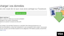 Le lien pour télécharger vos données.