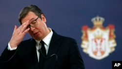 Arhiva - Predsednik Srbije Aleksandar Vučić (AP Photo/Darko Vojinovic)
