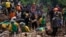 Rescuers search for victims of an earthquake-triggered landslide in Cianjur, West Java, Indonesia, Nov. 23, 2022.