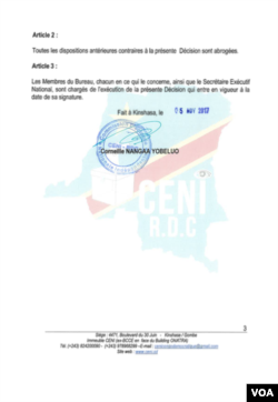 Commission électorale en RDC.