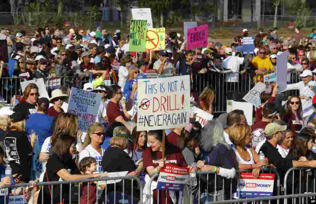 Participants gather during the &quot;March For Our Lives-Parkland&quot; event, in Parkland, Fla.