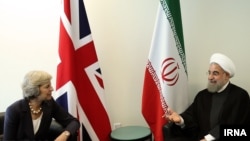 دیدار حسن روحانی با نخست وزیر بریتانیا در حاشیه نشست مجمع عمومی سازمان ملل متحد در نیویورک - ۳۰ شهریور ۱۳۹۵ 